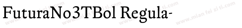 FuturaNo3TBol Regula字体转换